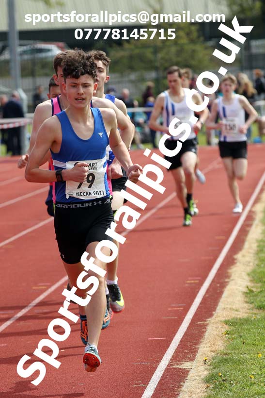 1500 metres, 2021 NECAA Middlesbrough Open Meting, Sunday, May 9th. Photo: David T. Hewitson/Sports for All Pics